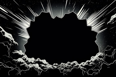Черный комический стиль рамки трещина. Генерировать искусственный интеллект - yliv