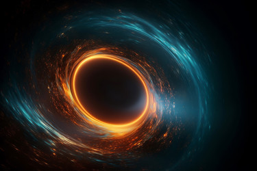 Черная дыра красочно темнеет. Новая звезда. Генерировать искусственный интеллект - yliv