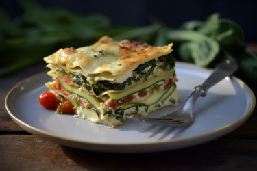Подача слоеного овощного пирога. Вкусная еда. Генерировать искусственный интеллект - yliv