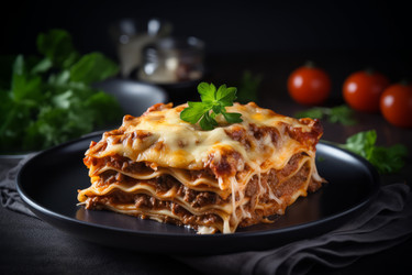 Лазанья из говядины с сыром и помидорами. Кулинарная кухня. Генерировать искусственный интеллект - yliv