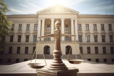 Весы здания суда правосудия. Генерировать искусственный интеллект - yliv