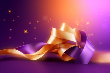 Лента для распродажи покупок на фиолетовом фоне. Генерировать искусственный интеллект - yliv