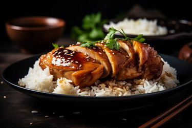 Куриное мясо, глазированное соусом. Генерировать искусственный интеллект - yliv