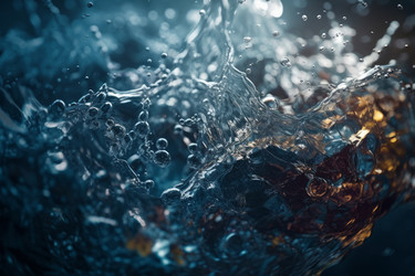 Детализированные пузырьки от брызг воды. Изменчивая природа. Генерировать искусственный интеллект - yliv