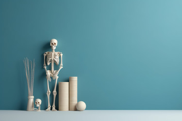 Синий фон остеопатии. Заботьтесь о теле, причиняющем боль. Генерировать искусственный интеллект - yliv