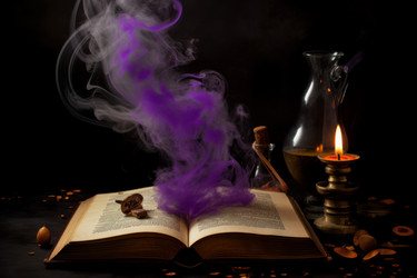 Волшебная книга яд фиолетового цвета. Генерировать искусственный интеллект - yliv