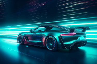 Скоростной спортивный автомобиль. мотор быстрый. генерировать искусственный интеллект - yliv