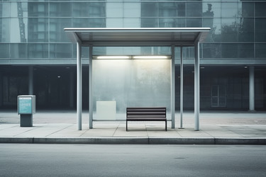 Автобусная остановка общественного транспорта. Генерировать искусственный интеллект - yliv