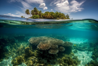 Вид на карибское море. генерировать искусственный интеллект - yliv