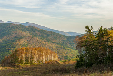 Вид с горнолыжного комплекса «Горный воздух». Сахалин. View of the ski complex "Gorny Vozduh". Sakhalin. (marka) - marka