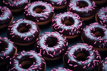 Десерт с рисунком из черных пончиков. Генерировать искусственный интеллект - yliv