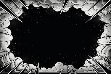 Черная рамка в стиле комиксов. Пробельная линия. Генерировать искусственный интеллект - yliv