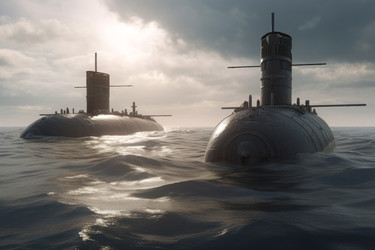 Море подводной лодки утро войны. Генерировать искусственный интеллект - yliv