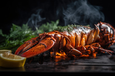 Приготовленный омар из морепродуктов. Животное море. Генерировать искусственный интеллект - yliv