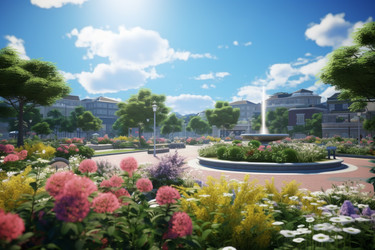 Пространство фитнес-центра Green flowers. Генерировать искусственный интеллект - yliv