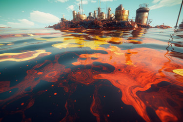 Разлив нефти в море. Генерировать искусственный интеллект - yliv