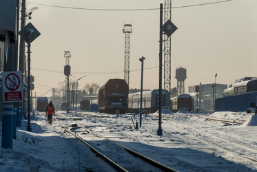 ЖД переезд. Дежурная. Вокзал. Railway crossing. The duty officer. Railway station. Сахалин. Sakhalin. (marka) - marka