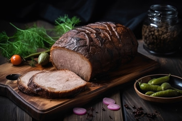 Мясная вырезка. Столовое блюдо из филе. Генерировать искусственный интеллект - yliv