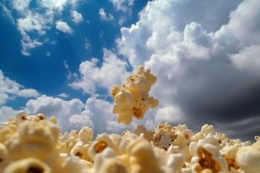 Закуска из попкорна sky nature. Пищевая кукуруза. Генерировать искусственный интеллект - yliv