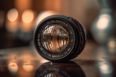 Фотообъектив крупным планом. Посмотрите на вид на город. Генерировать искусственный интеллект - yliv
