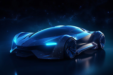 Футуристический спортивный автомобиль класса люкс. Моторное лето. Генерировать искусственный интеллект - yliv
