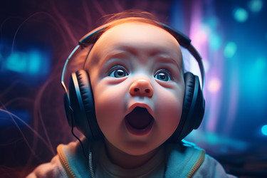 Детские музыкальные наушники. генерировать искусственный интеллект - yliv