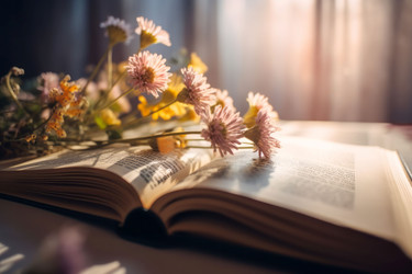 Цветы открывают книгу. Приправьте по вкусу. Генерировать искусственный интеллект - yliv