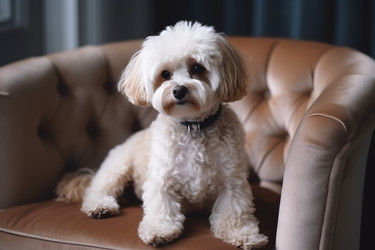 Симпатичное кресло maltipoo. Домашняя собака. Генерировать искусственный интеллект - yliv