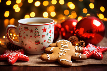 Пряники рождественские зимние файлы cookie. Создать ИИ - yliv