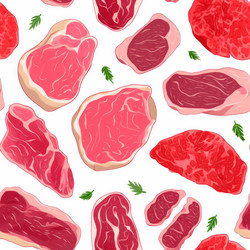 Вырезка из сырого мяса с бесшовным рисунком. Объект свежий. Генерировать искусственный интеллект - yliv