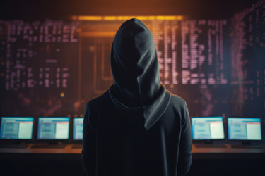 Менеджер в темной толстовке с капюшоном трейдера. Генерировать искусственный интеллект - yliv