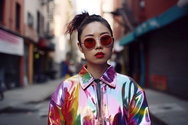 Стена с женским граффити. Генерировать искусственный интеллект - yliv