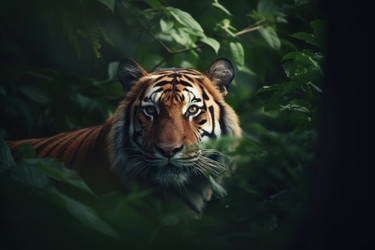 Кинематографические джунгли с головой тигра. Генерировать искусственный интеллект - yliv