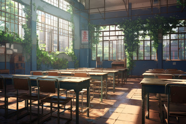 Школьный класс в игре garden anime visual novel. Старшая школа. Генерировать искусственный интеллект - yliv