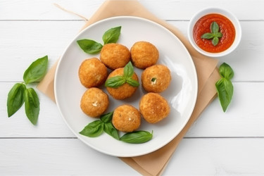 Вкусные жареные шарики из тофу. Готовлю еду. Генерировать искусственный интеллект - yliv