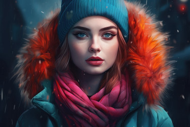 Портрет зимней женщины. Генерировать искусственный интеллект - yliv