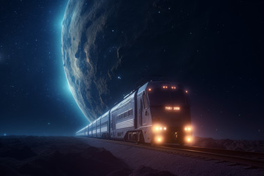 Будущее Scifi-поезда. Варп-станция. Генерировать искусственный интеллект - yliv