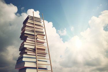 Стопка учебных книг. Генерировать искусственный интеллект - yliv