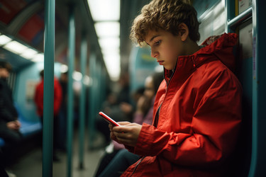 Маленький мальчик играет в лондонском метро. Генерировать искусственный интеллект - yliv