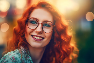 Кудрявая рыжая женщина. генерировать искусственный интеллект - yliv