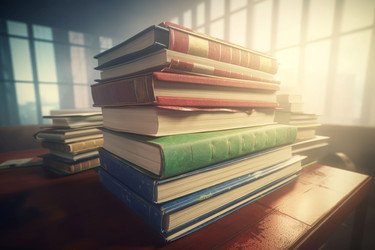 Стопка дел с нераскрытыми файлами. Генерировать искусственный интеллект - yliv
