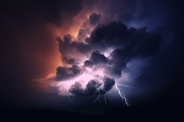 Сильная гроза. Шторм в путешествии огромен. Генерировать искусственный интеллект - yliv