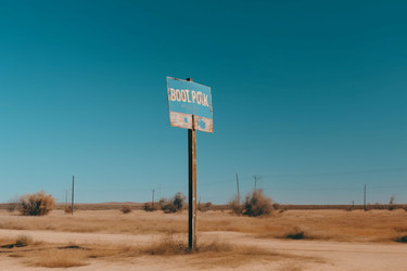 Вывеска пустынной песчаной дороги. Природный песок. Генерировать искусственный интеллект - yliv