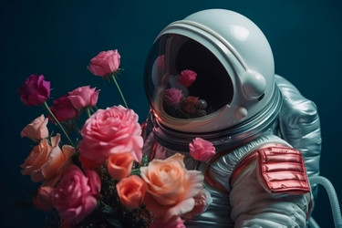 Цветы астронавта. Современная концепция пространства. Генерировать искусственный интеллект - yliv