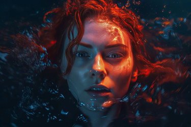 Женщина с красной водой. Красота цвета. Генерировать искусственный интеллект - yliv
