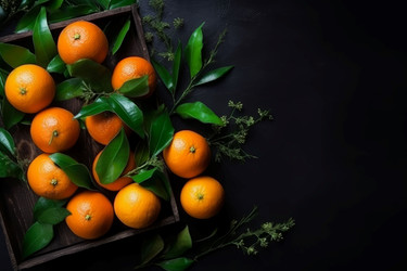 Фон из фруктов мандаринов. Генерировать искусственный интеллект - yliv