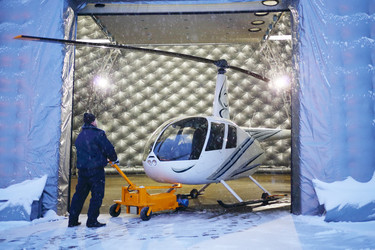 MOSCOW, RUSSIA - DEC 21, 2013: Man rolls out new private - paha_l