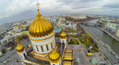 москва - 20 октября: вид с беспилотного квадрокоптера на - paha_l