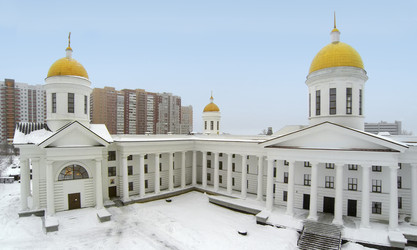 россия, самара - 8 января 2014 года: вид на собор с высоты птичьего полета - paha_l