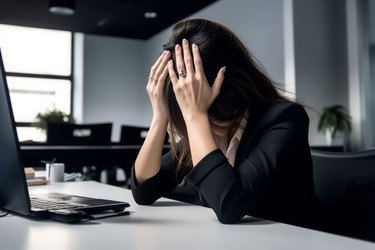 Женщина, выгорающая на работе. Генерировать искусственный интеллект - yliv